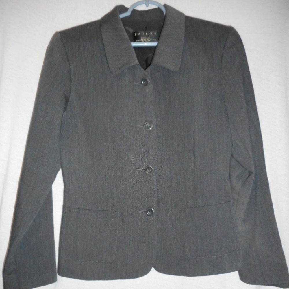 Tailor by B. Moss Sz 10 charcoal grey fully lined